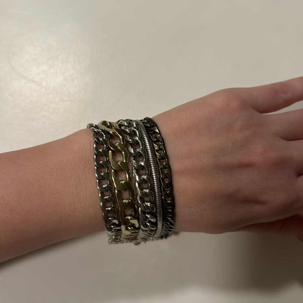 JENNYBIRD mixed metal chunky bracelet